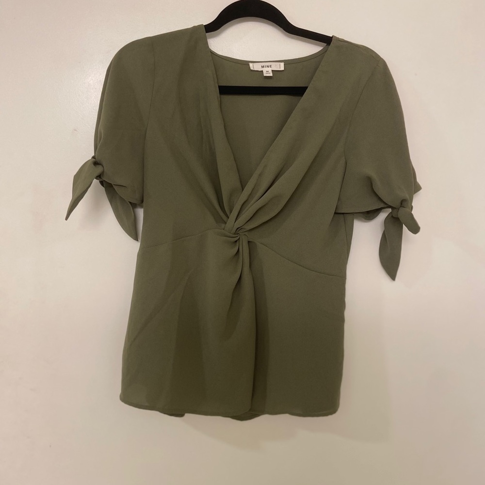 Green Sheen (but not see-through) Blouse